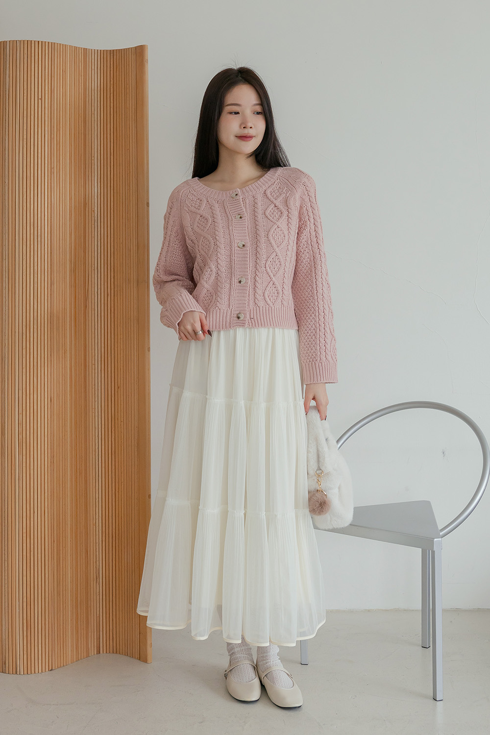 HEALER Made 微暖交織 羊毛麻花針織外套