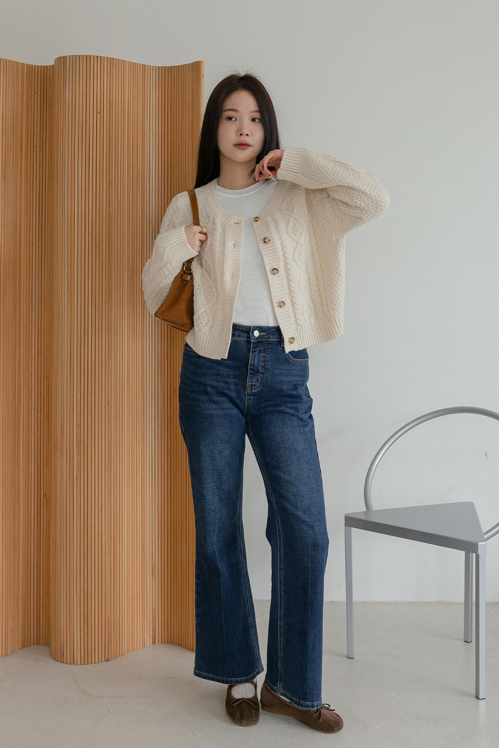 朦朧美 網紗剪接刷毛長袖T