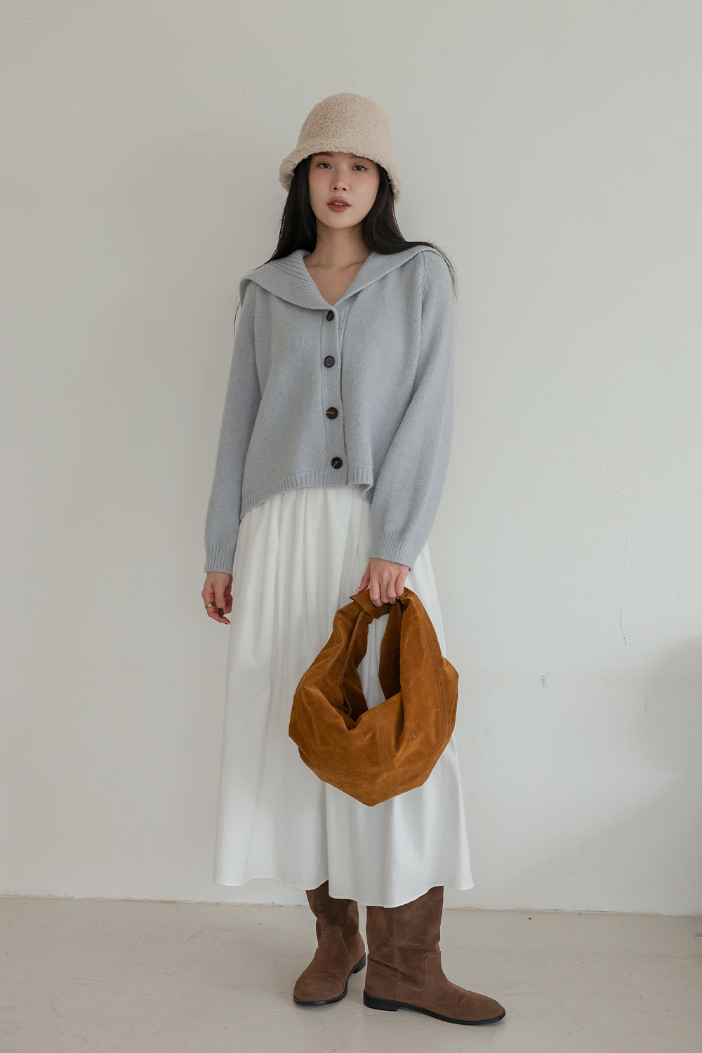 氧氣女孩 打褶傘擺圓裙