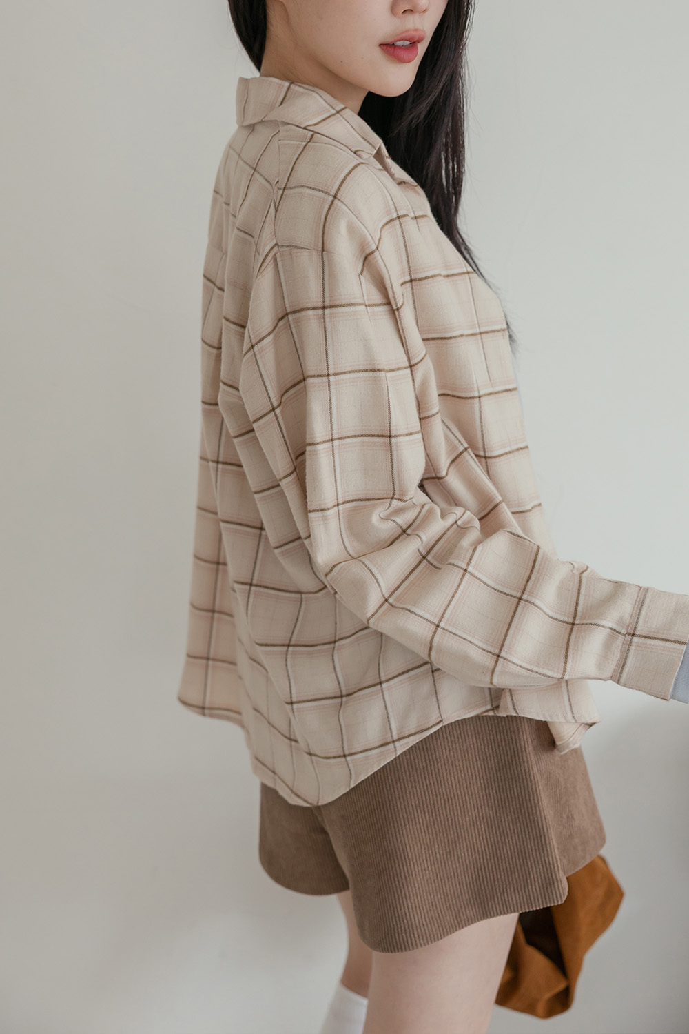 冬日格調 輕磨毛格紋襯衫