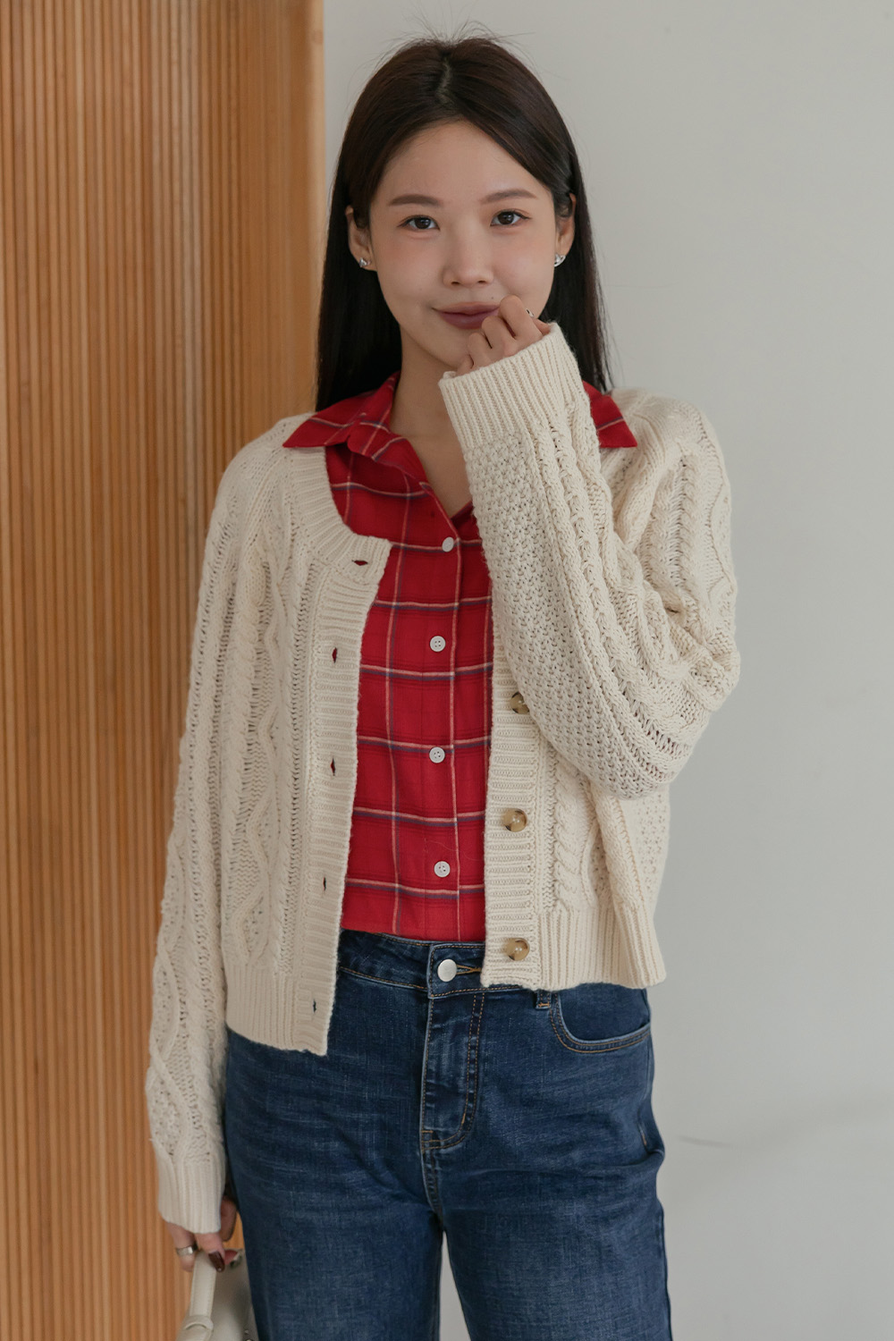 冬日格調 輕磨毛格紋襯衫