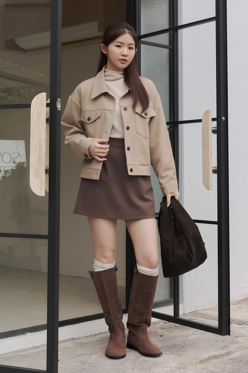 HEALER Made 輕巴恩風 輕磨毛翻領夾克外套