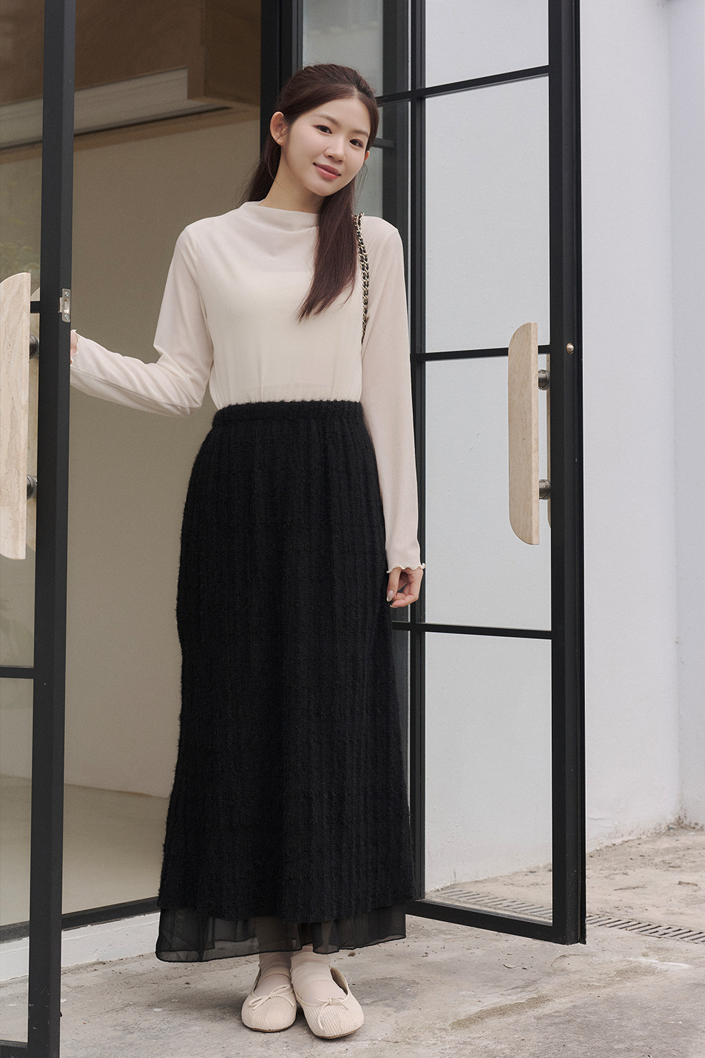 HEALER Made 心型圈 緹織磨毛雙層長裙