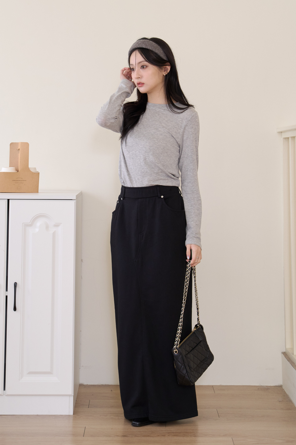 陪伴妳每一天 柔彈圓領長袖T