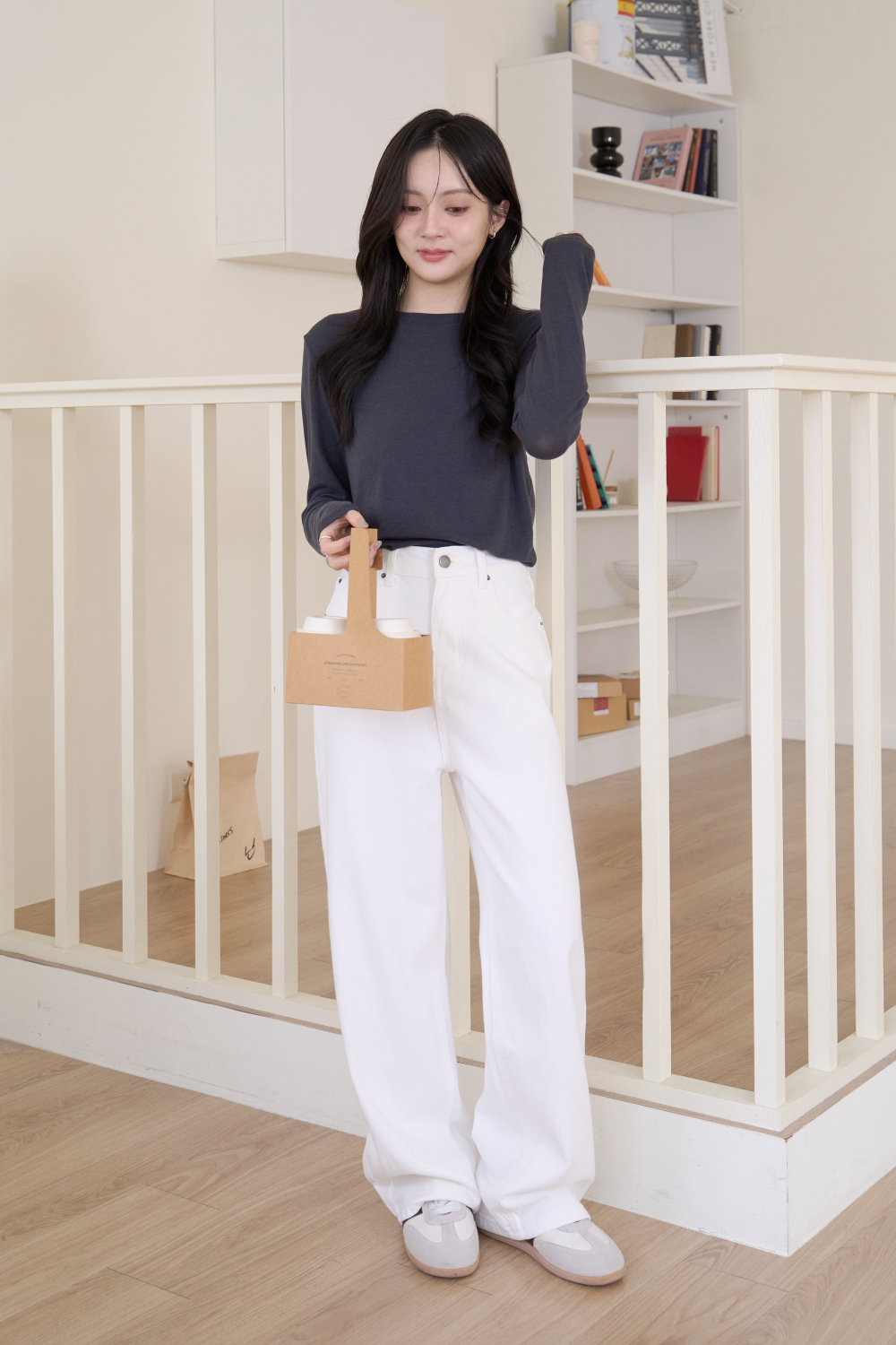 陪伴妳每一天 柔彈圓領長袖T