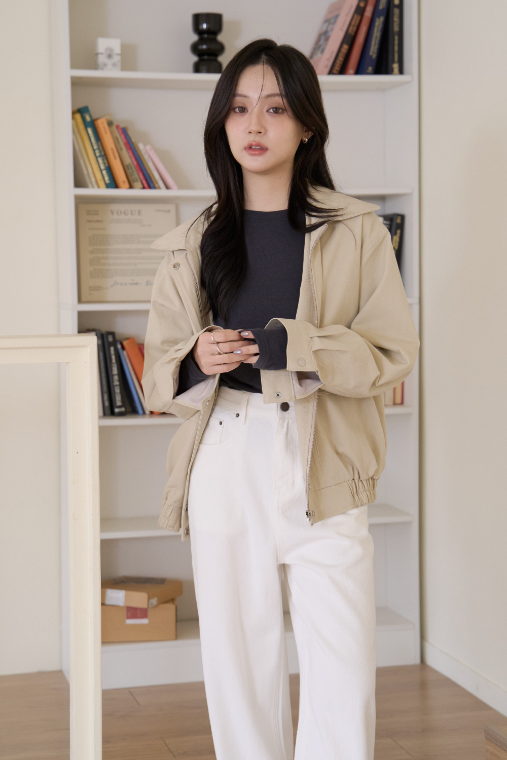 陪伴妳每一天 柔彈圓領長袖T