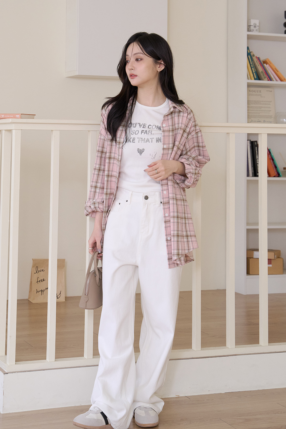 心靈雞湯 文字印花彈性修身短T