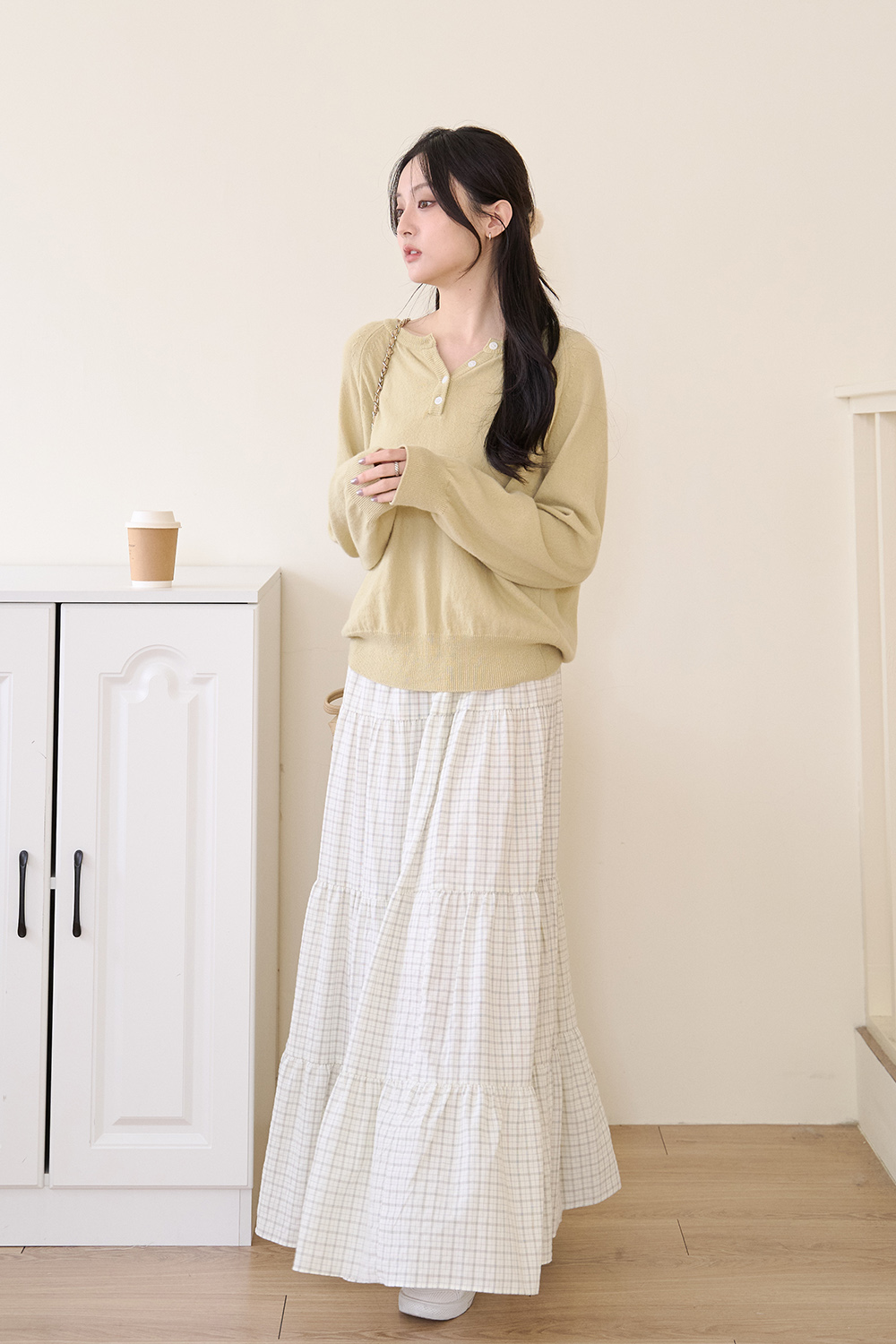 慢慢喜歡 圓領半開襟針織衫