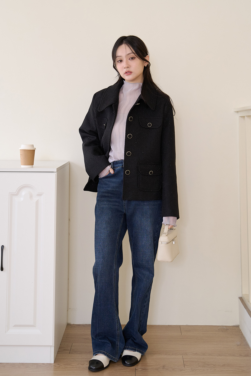 水漾波紋輕透雪紡上衣