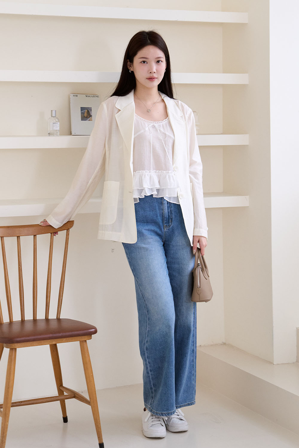 天使小背心 荷葉蕾絲細肩帶背心