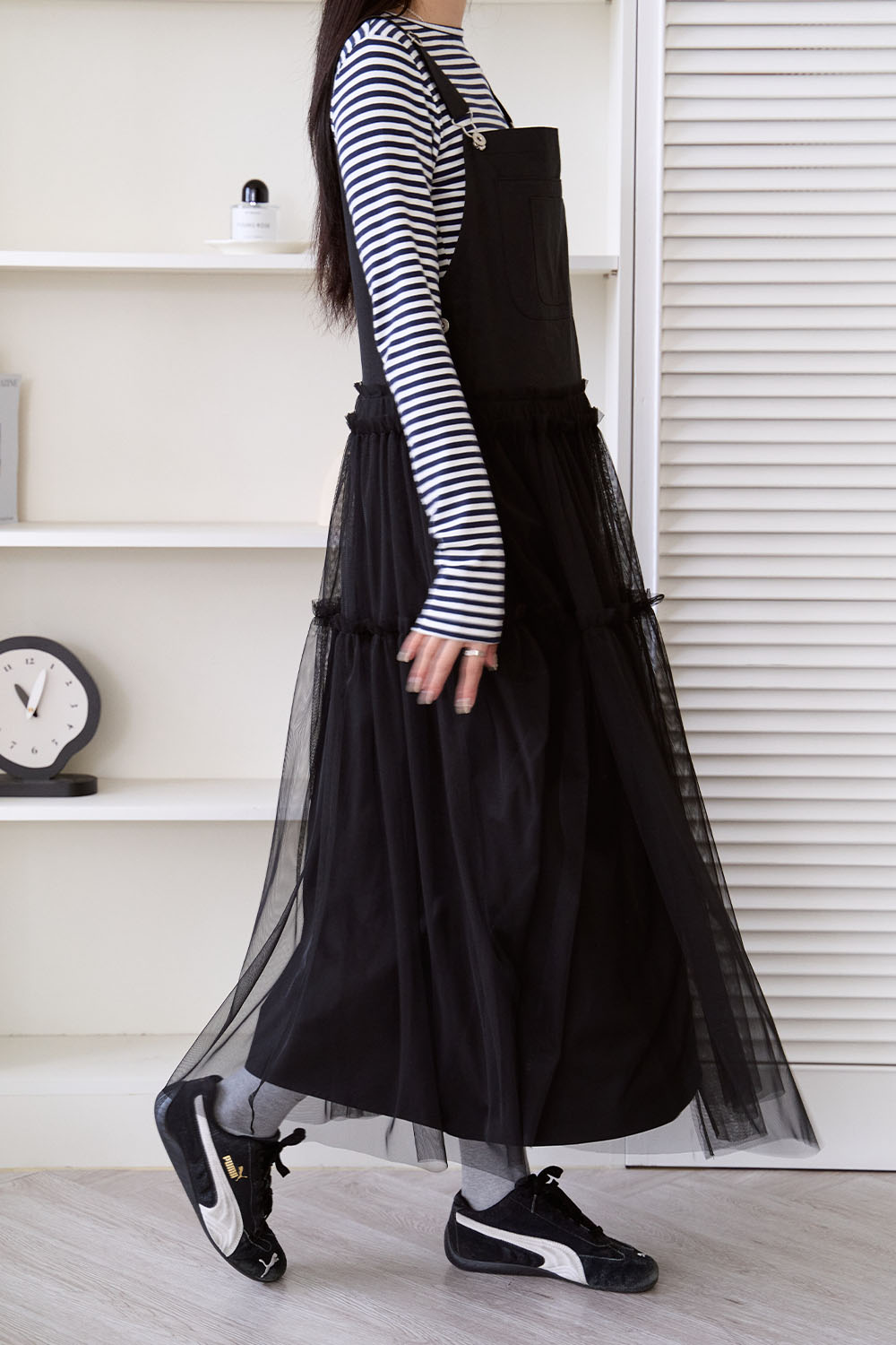 星辰少女 透紗蛋糕吊帶洋裝