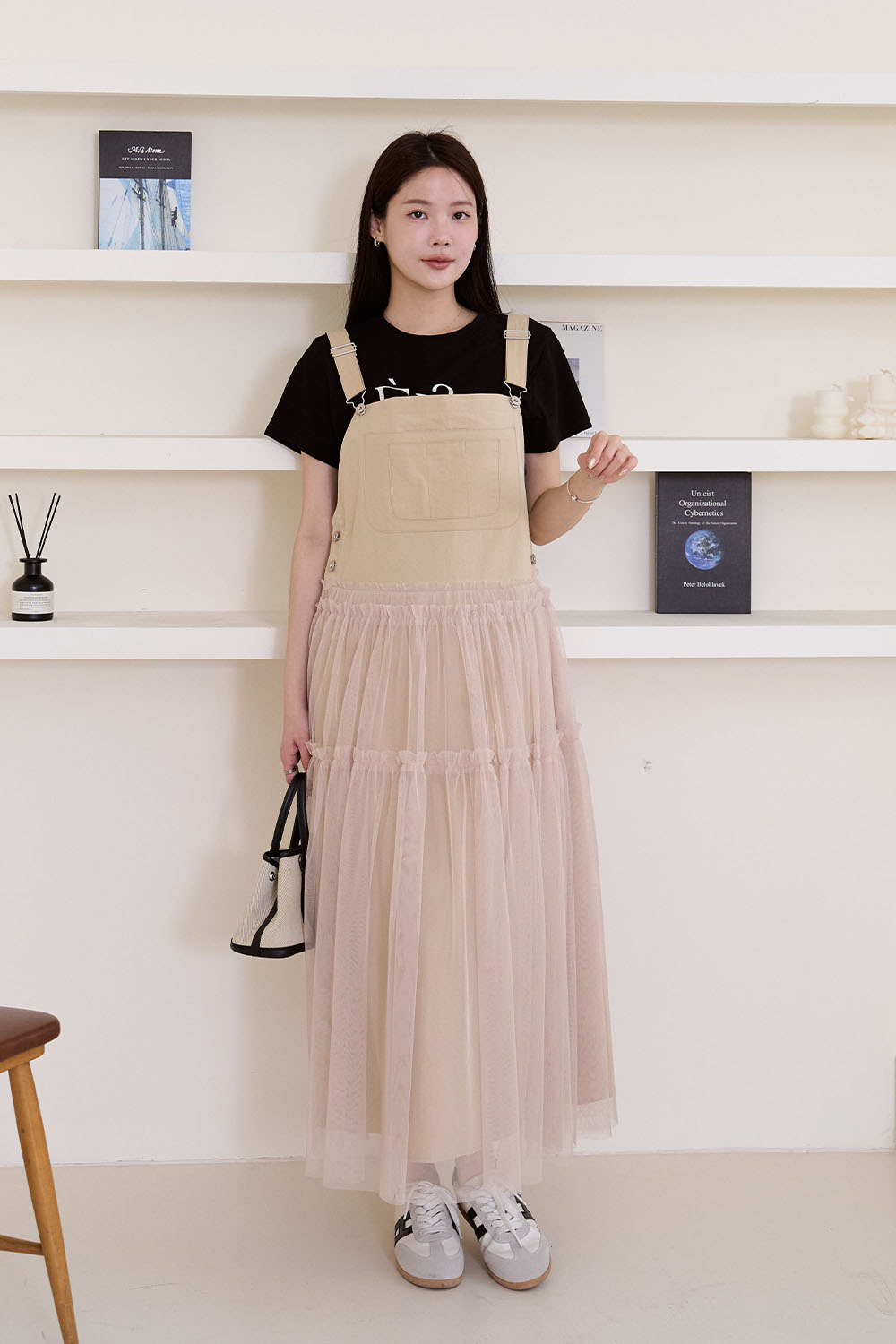 星辰少女 透紗蛋糕吊帶洋裝