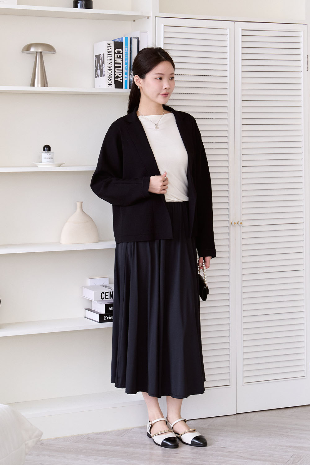 星空圖書館 薄針織西裝外套