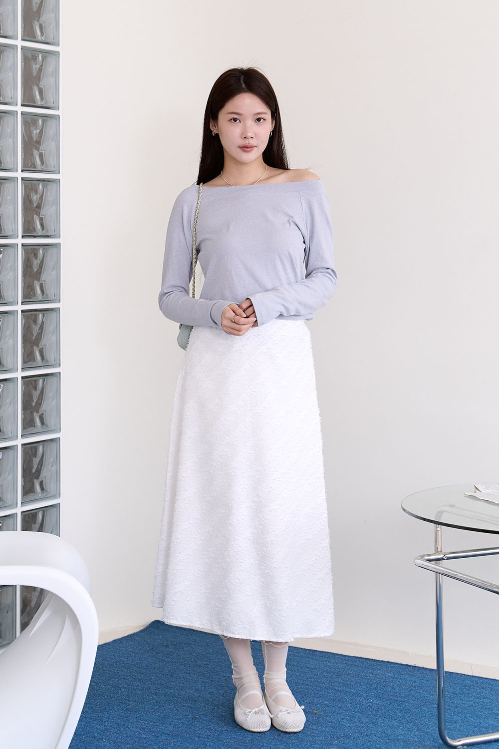 繁花盛開 緹花傘襬中長裙