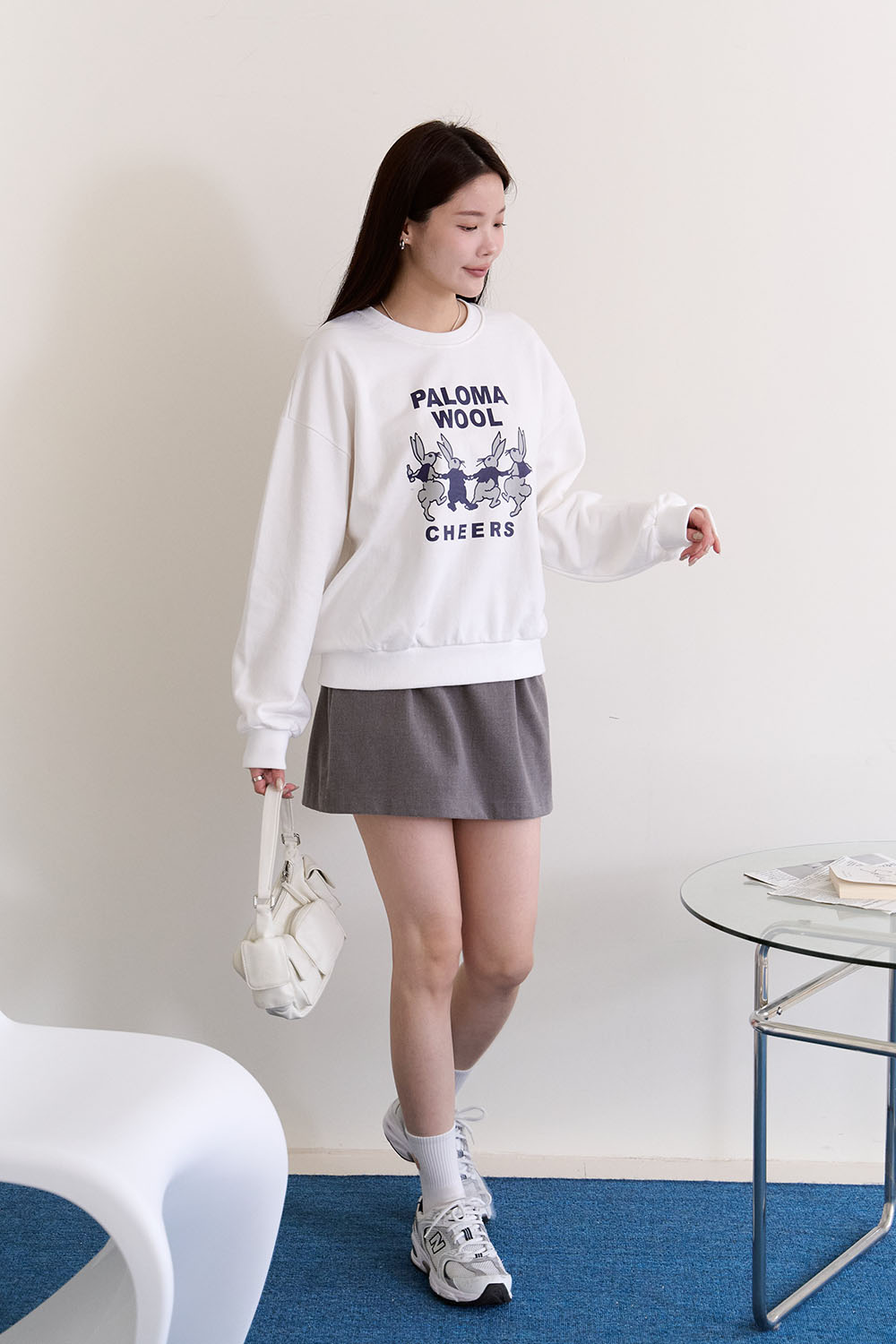 快樂PARTY 兔子印花大學T