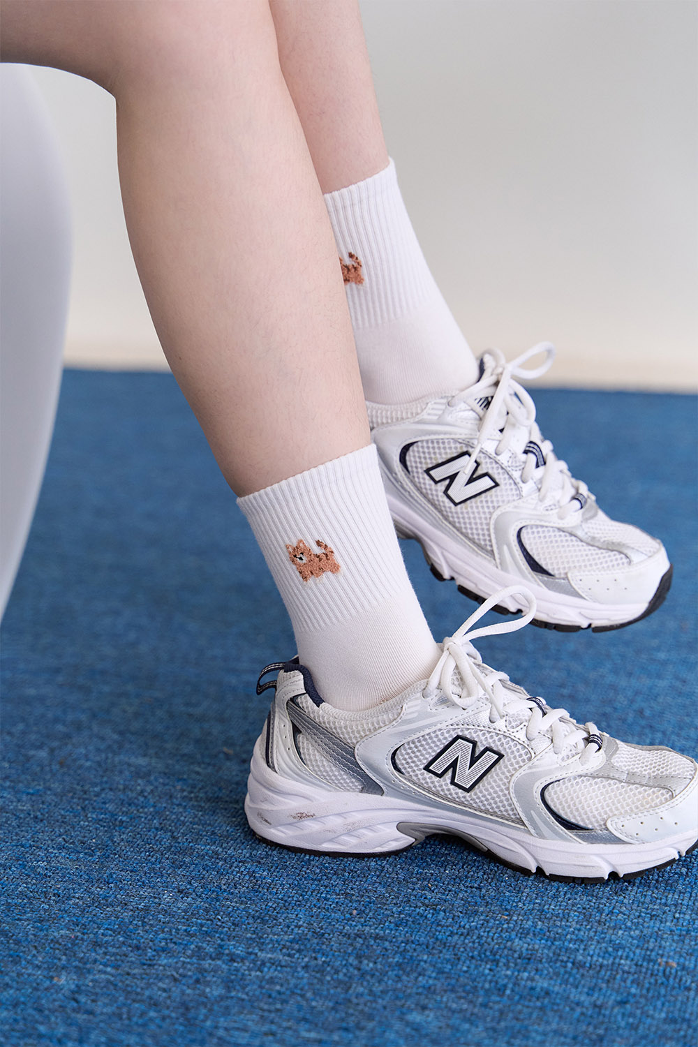 萌寵集合 彩色中筒襪