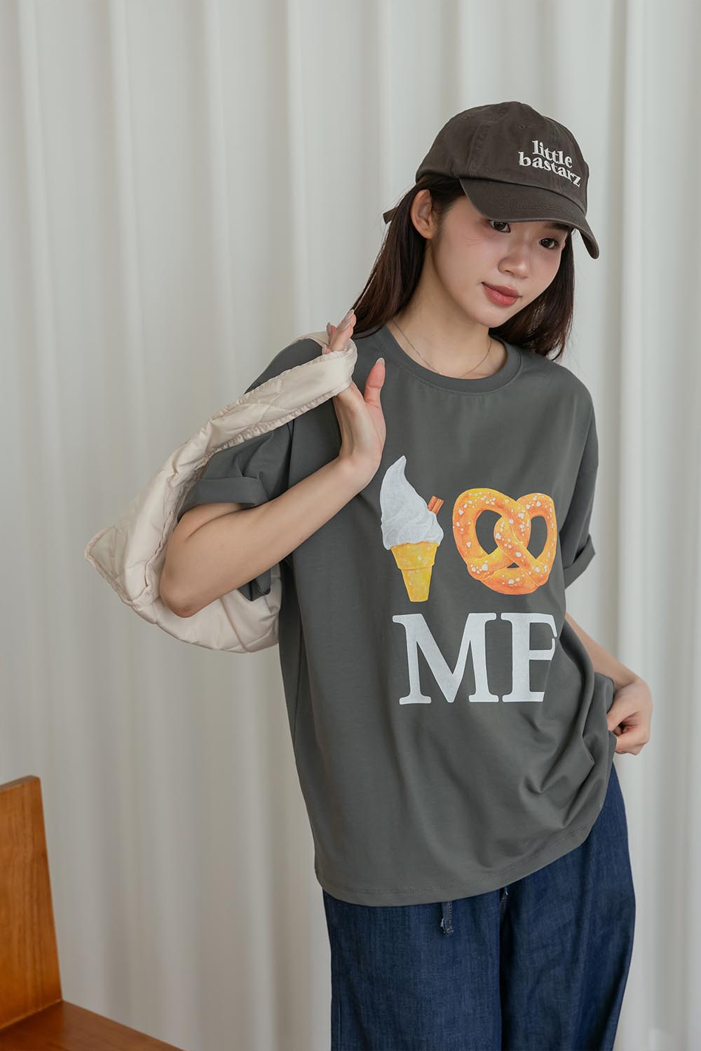 冰淇淋蝴蝶餅 印花短T