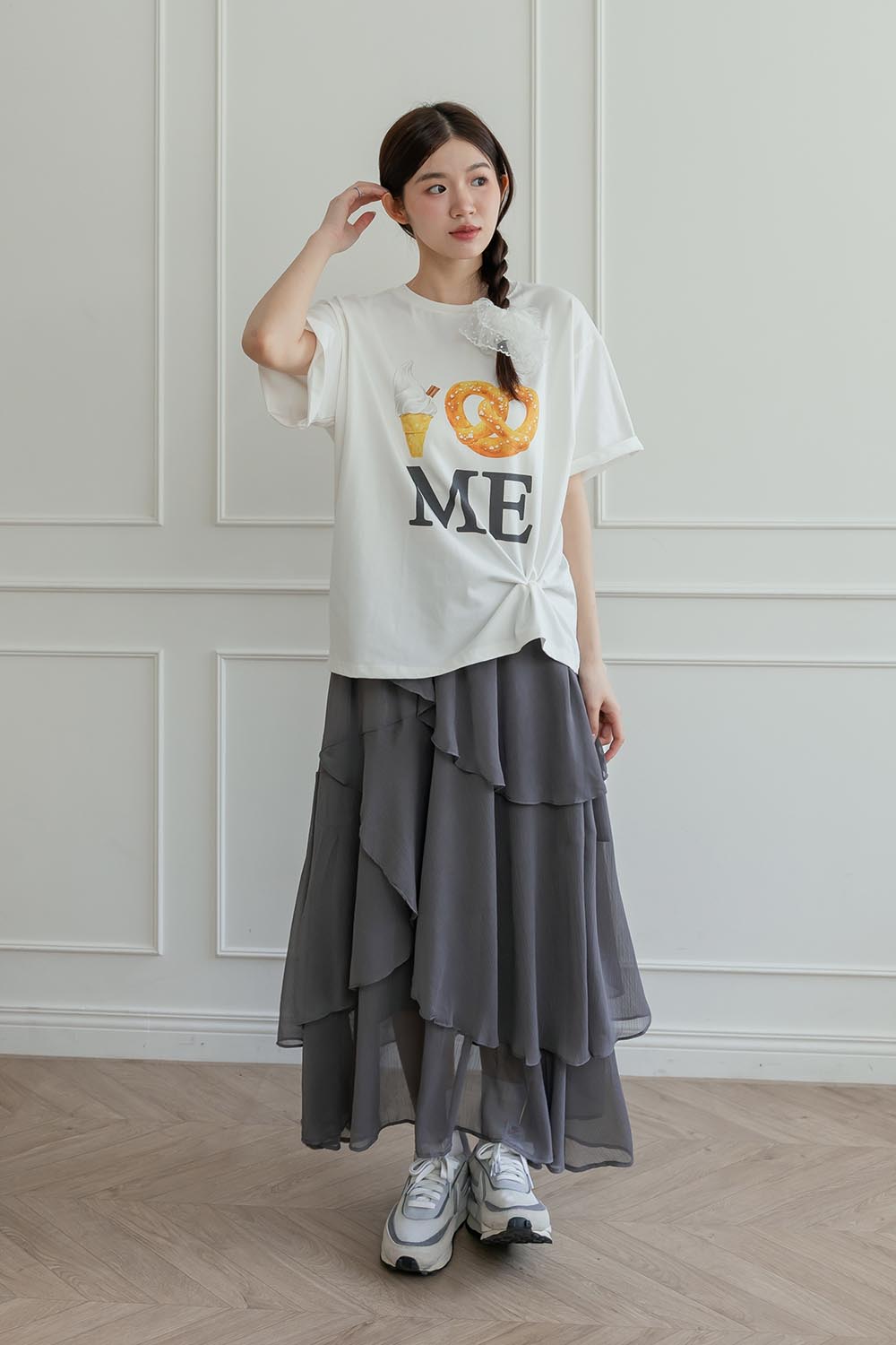 冰淇淋蝴蝶餅 印花短T