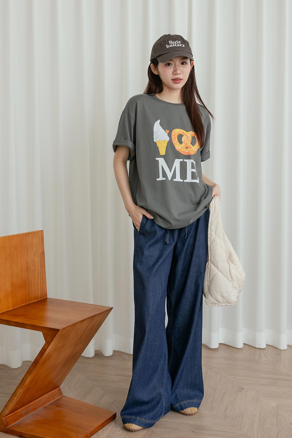 冰淇淋蝴蝶餅 印花短T