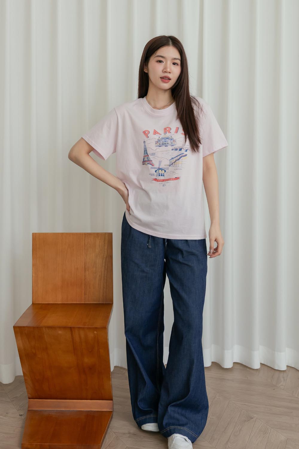 巴黎旅遊家 印花短T