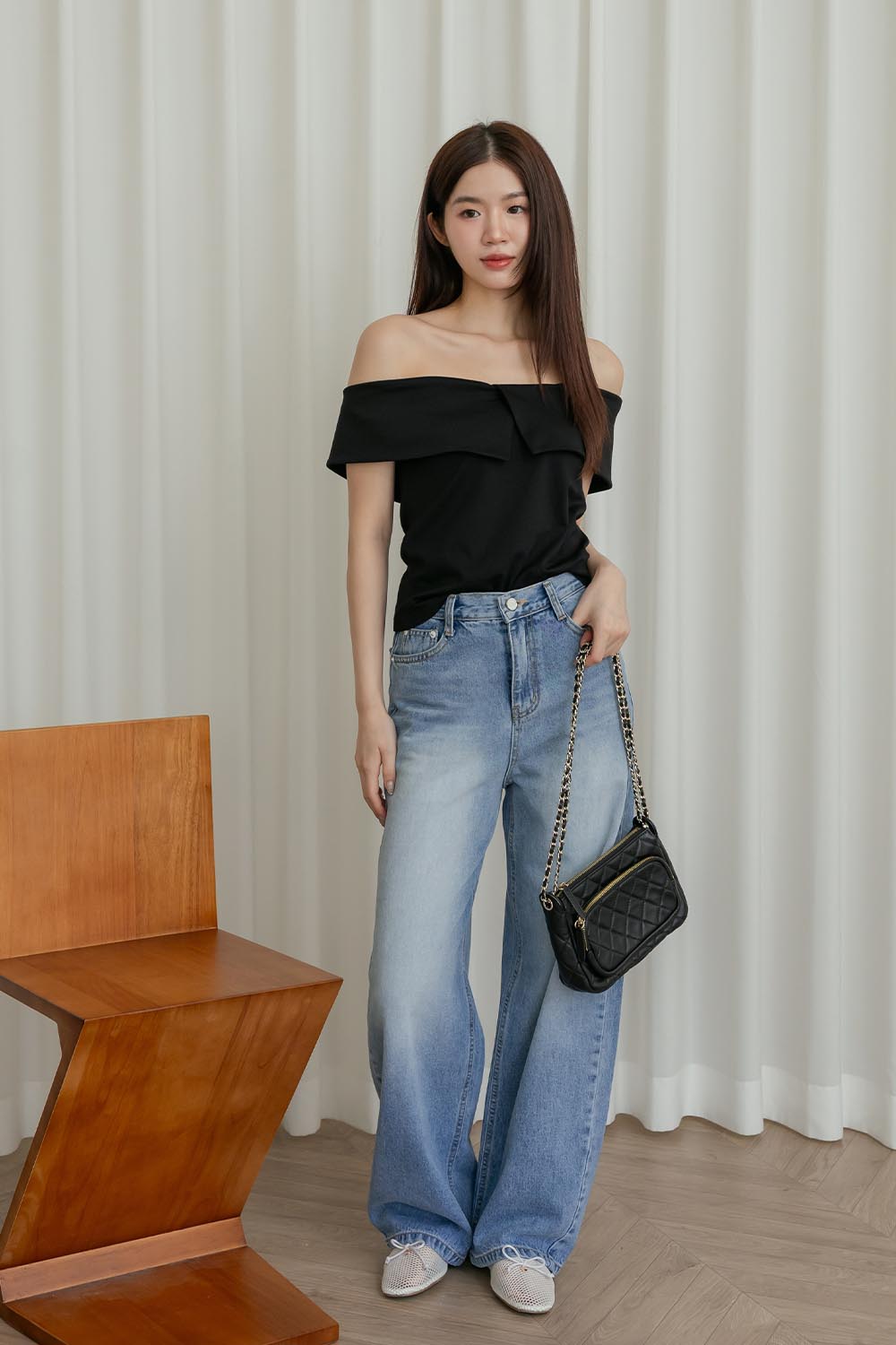 偷心賊 平口露肩上衣