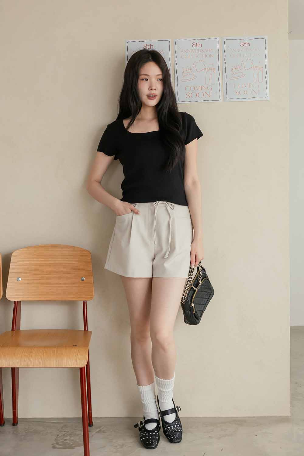 HEALER Made 輕柔舒適 涼感萊賽爾方領短袖針織