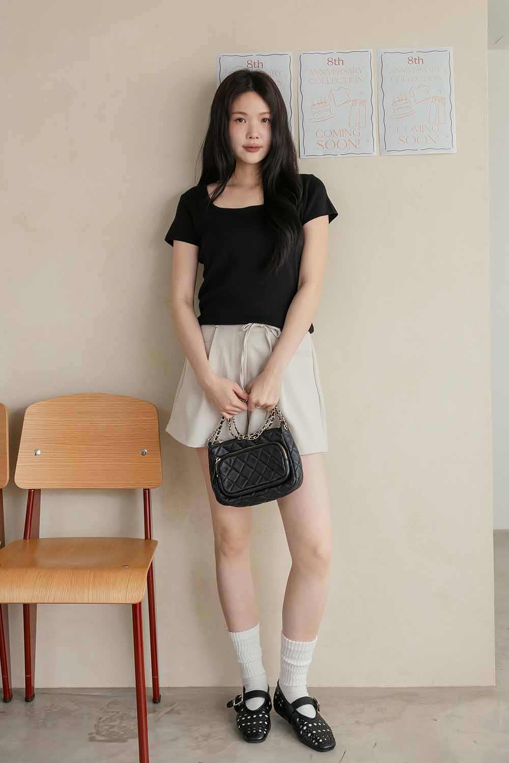 HEALER Made 輕柔舒適 涼感萊賽爾方領短袖針織