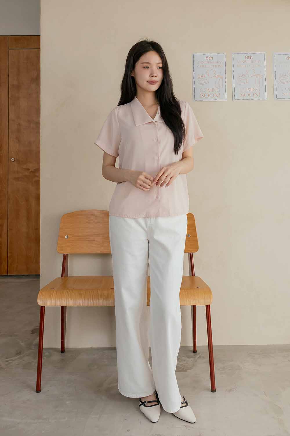 HEALER Made 韓製新色美人襯衫 不易皺翻領短袖襯衫