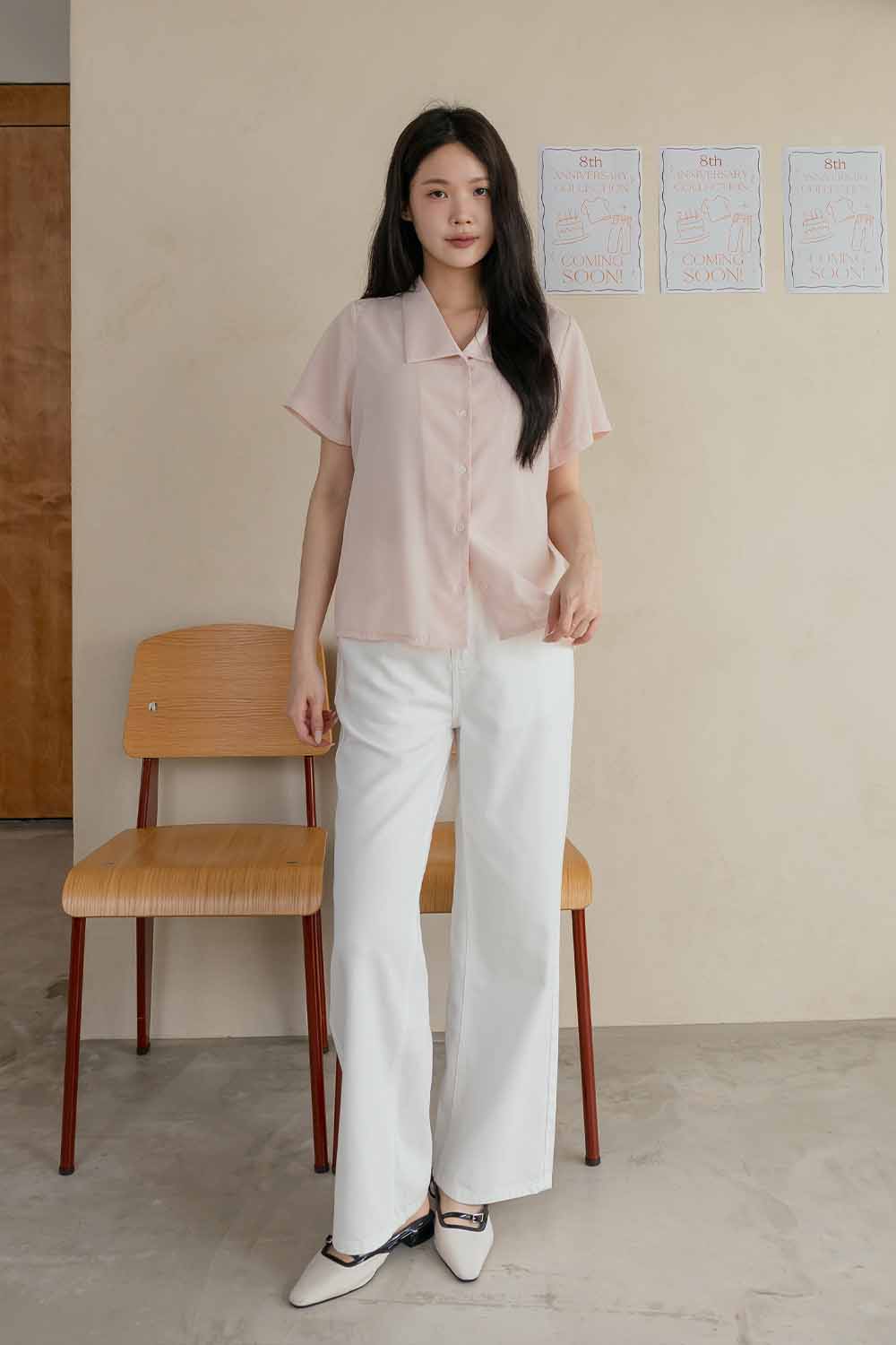 HEALER Made 韓製新色美人襯衫 不易皺翻領短袖襯衫