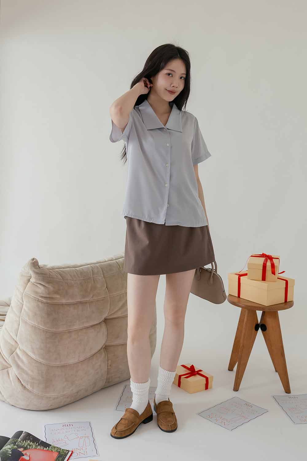 HEALER Made 韓製新色美人襯衫 不易皺翻領短袖襯衫