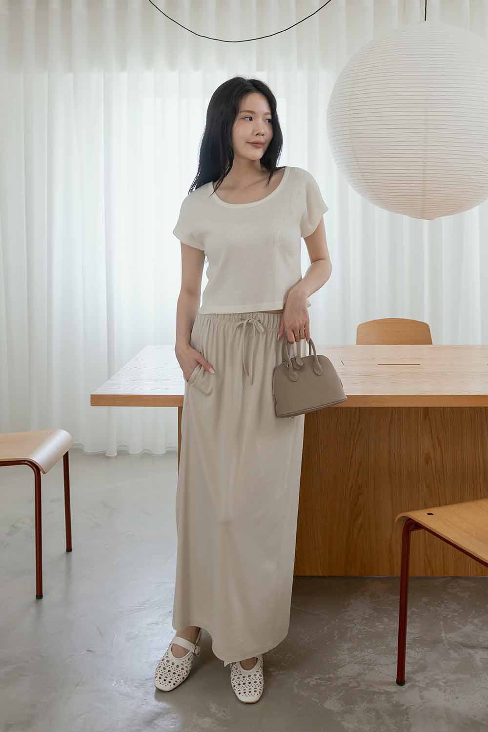 HEALER Made 新色加長水感裙 後開衩修胯直筒裙