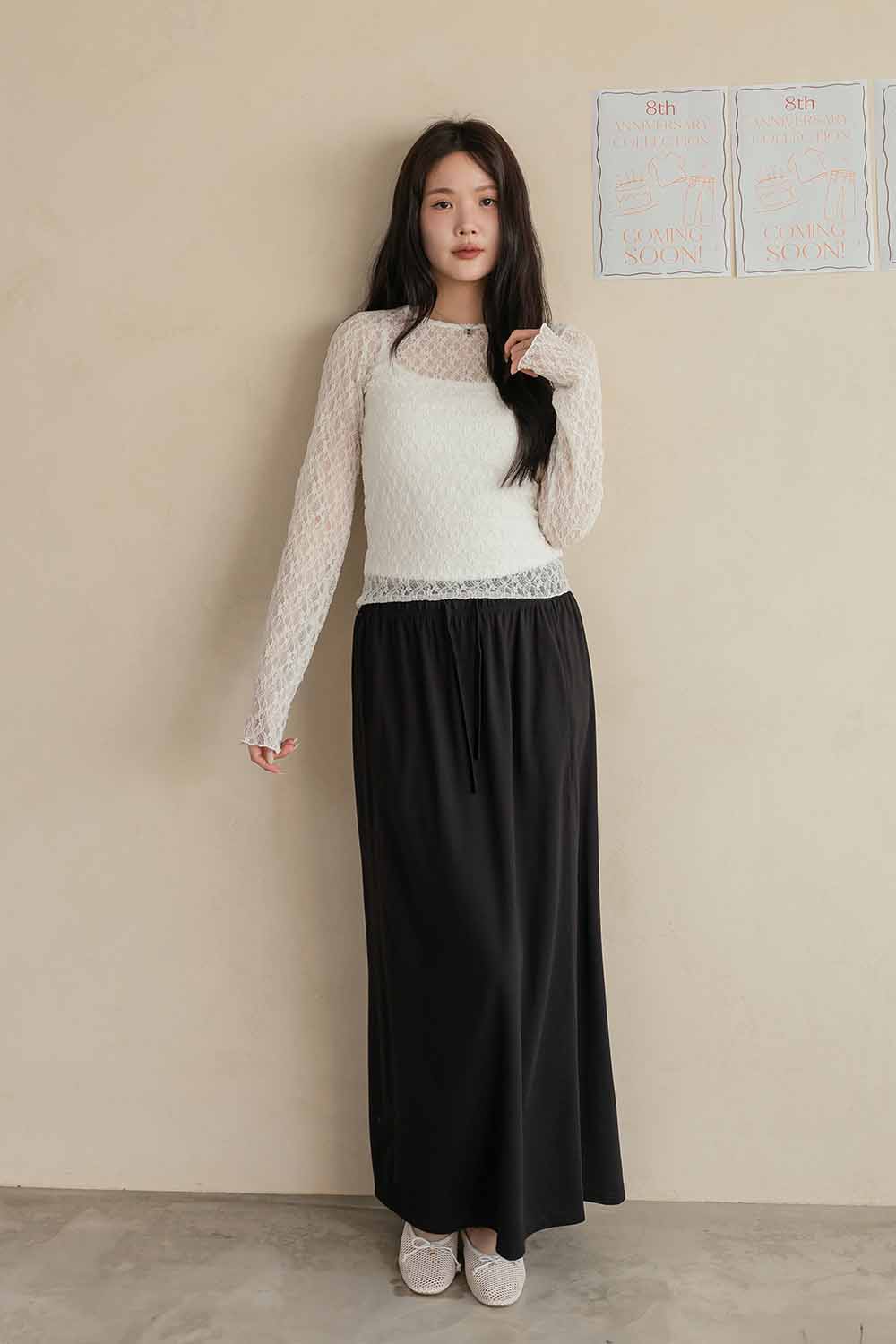 HEALER Made 新色加長水感裙 後開衩修胯直筒裙