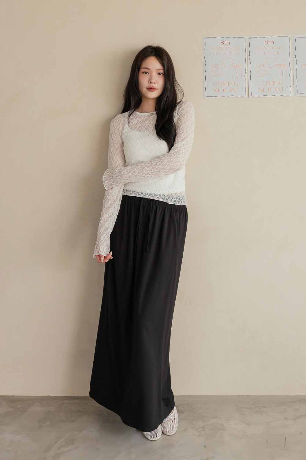 HEALER Made 新色加長水感裙 後開衩修胯直筒裙