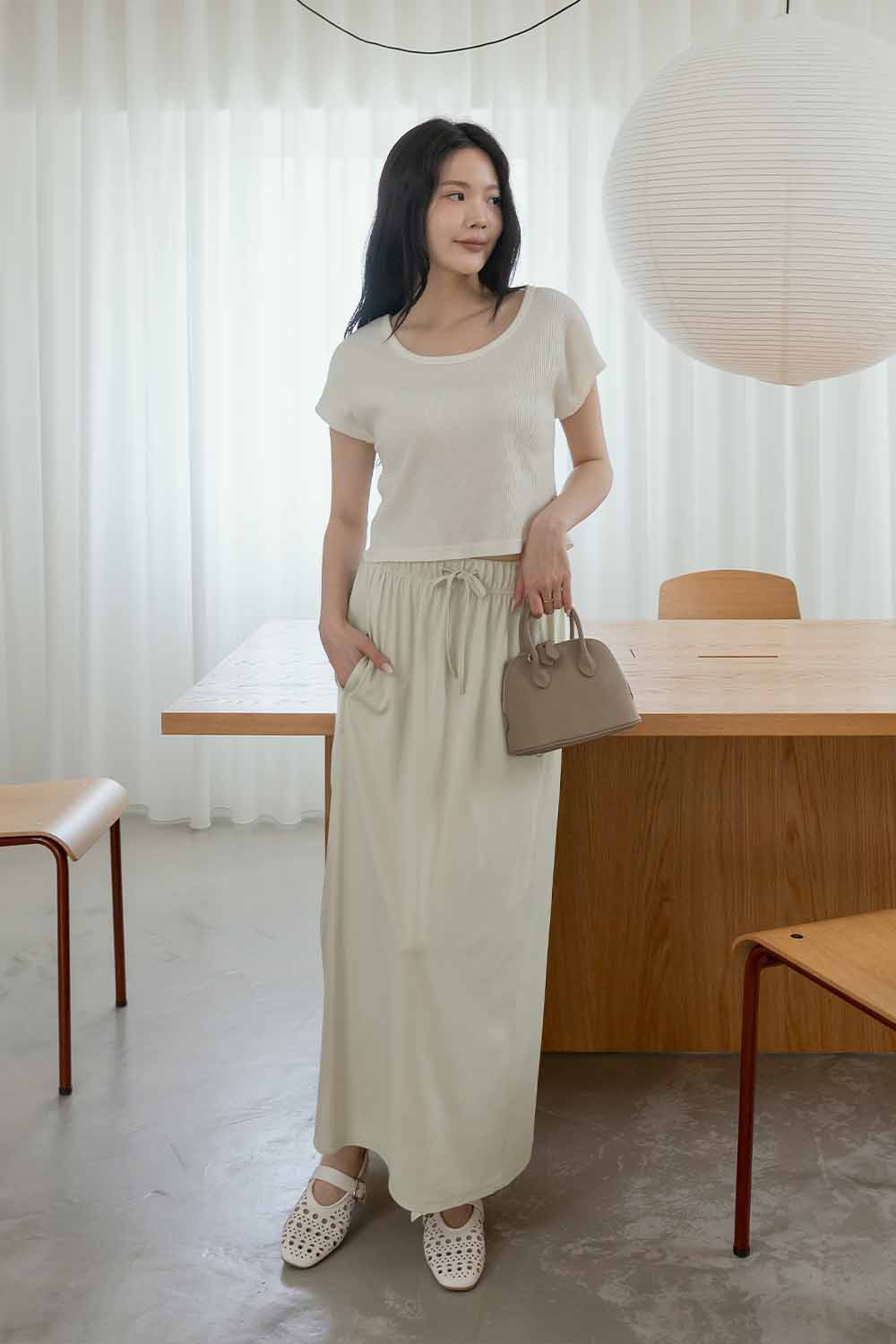 HEALER Made 新色加長水感裙 後開衩修胯直筒裙