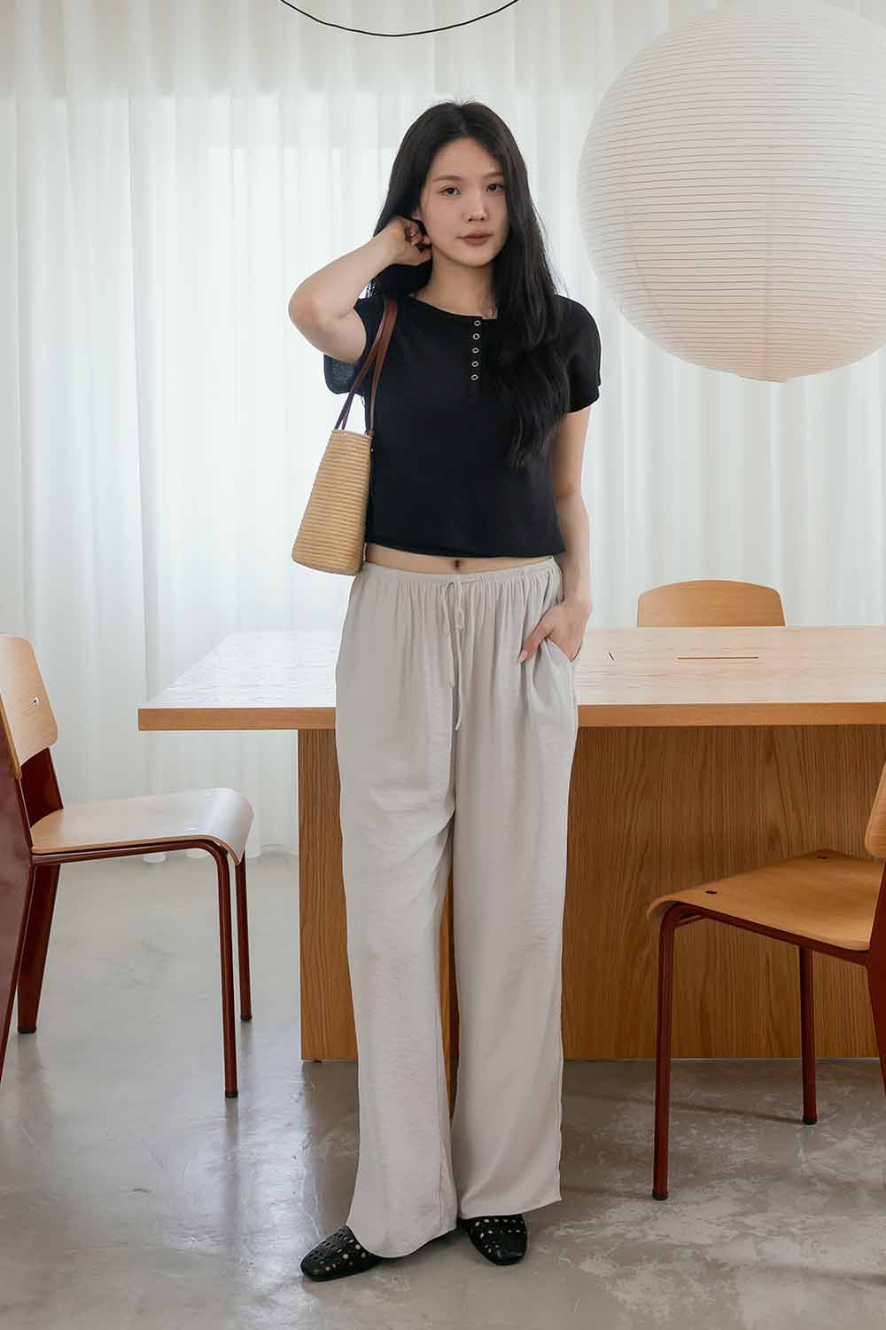 HEALER Made 快樂神仙 簡約涼感不易皺寬褲