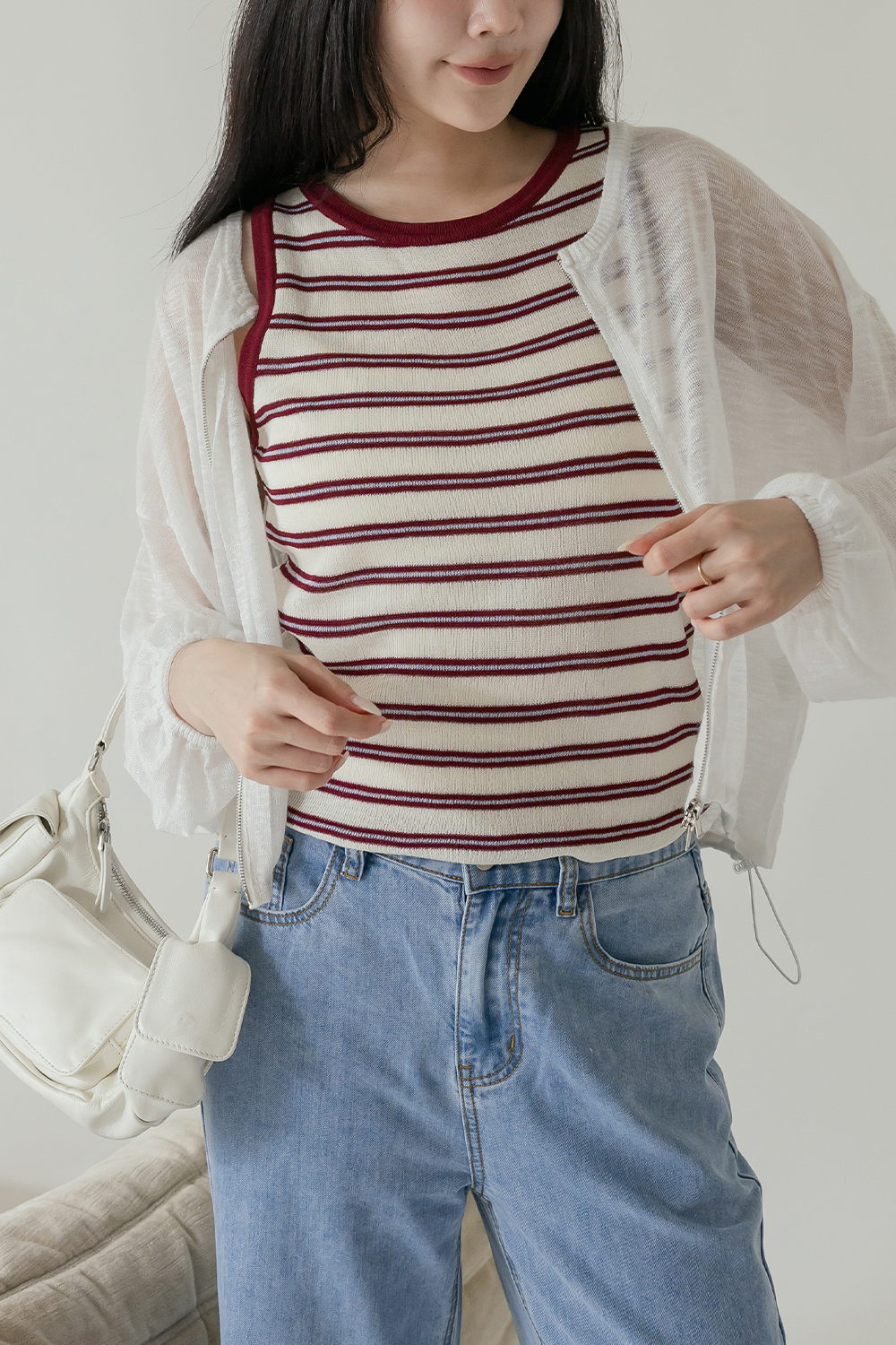 脆迪酥 條紋針織背心