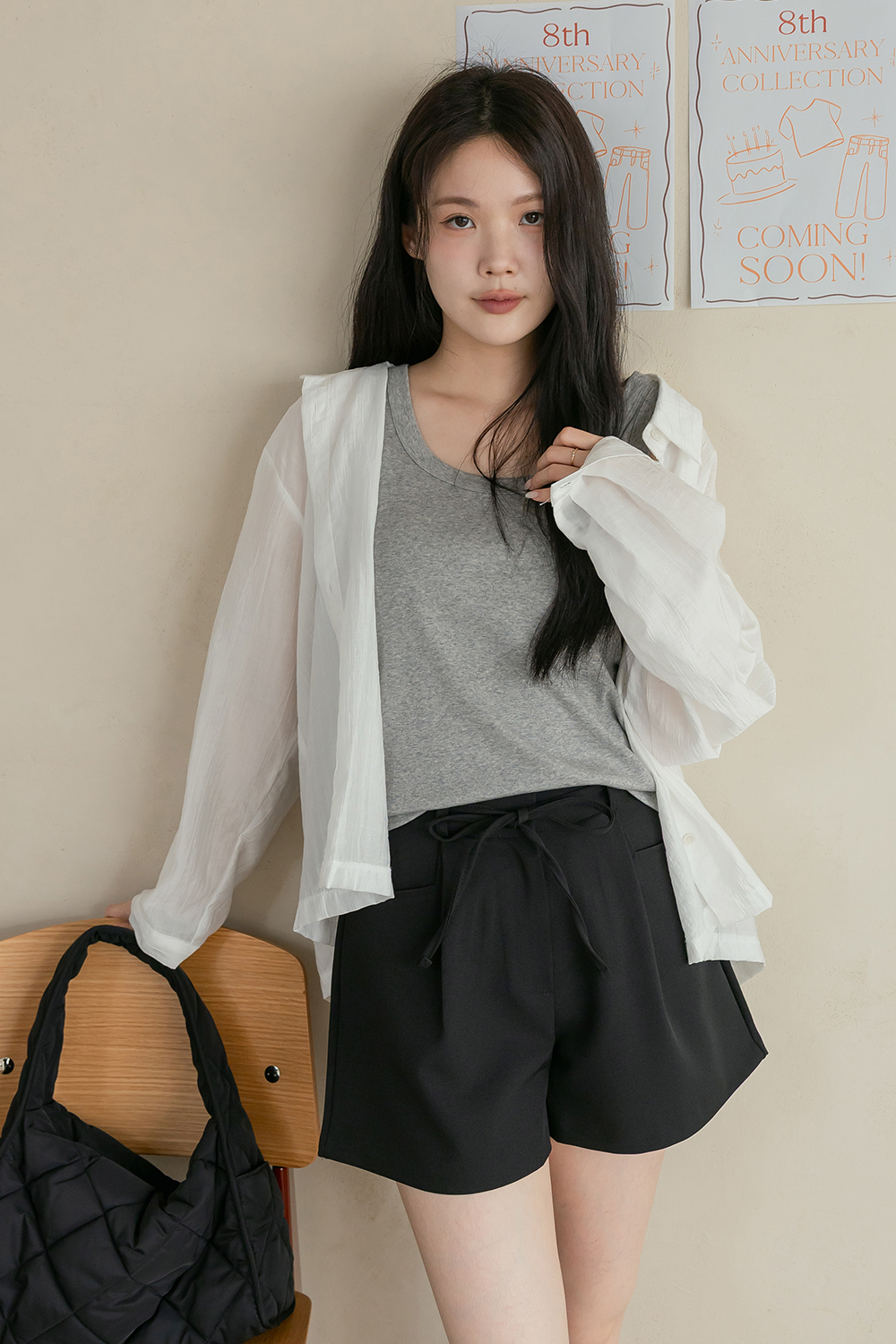 高級職場人 綁帶A字西裝短褲