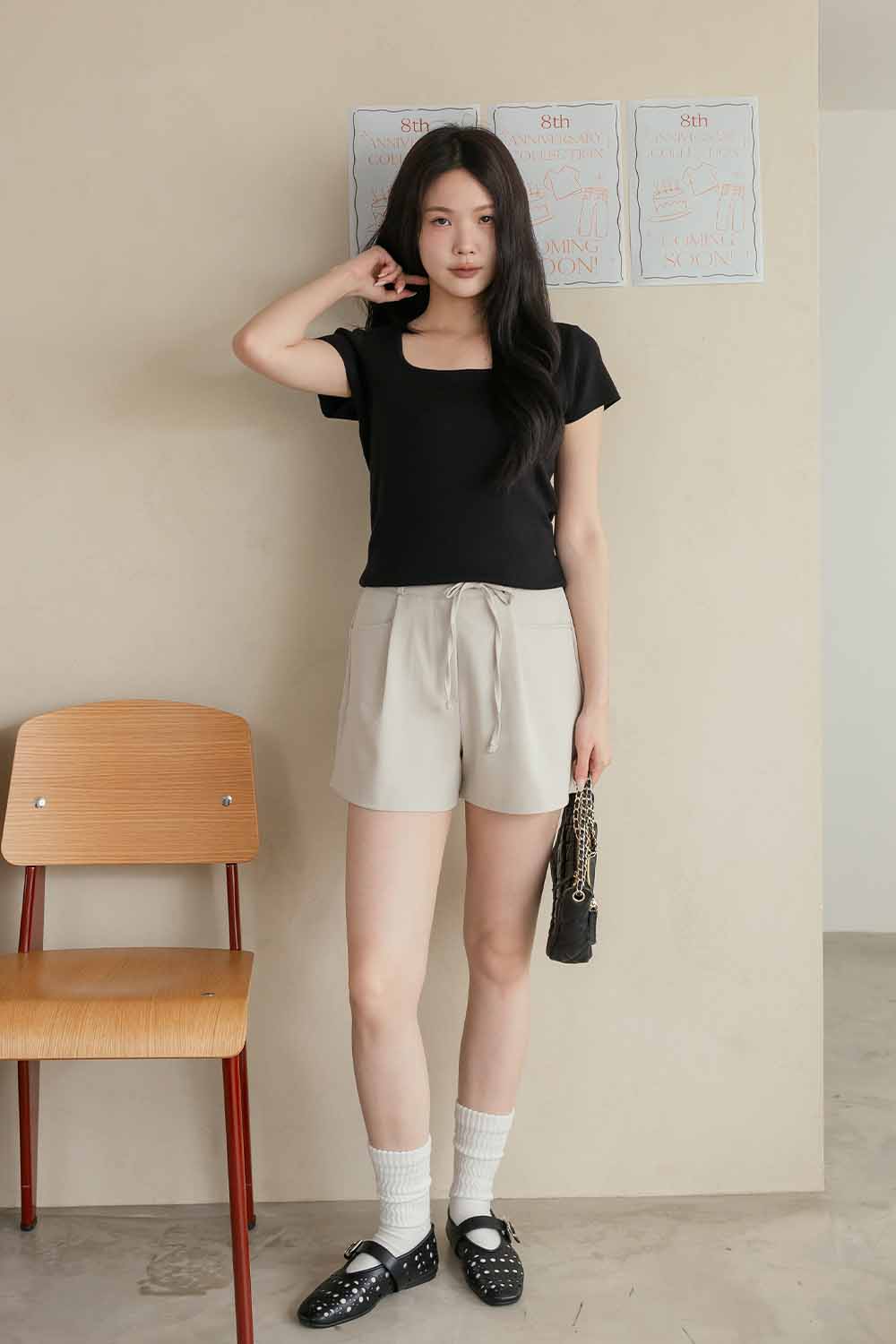 高級職場人 綁帶A字西裝短褲