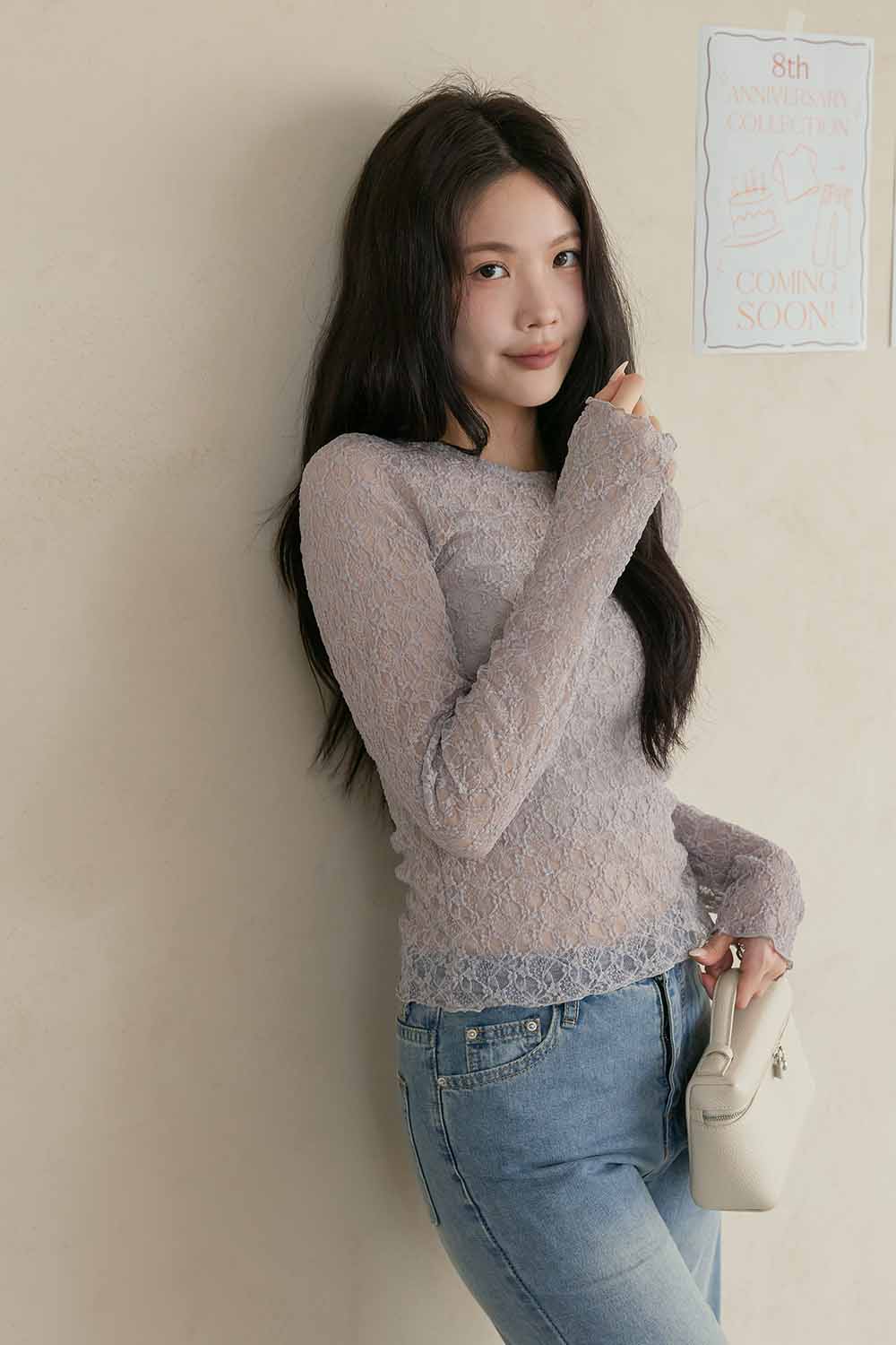 撩心 蕾絲透膚上衣