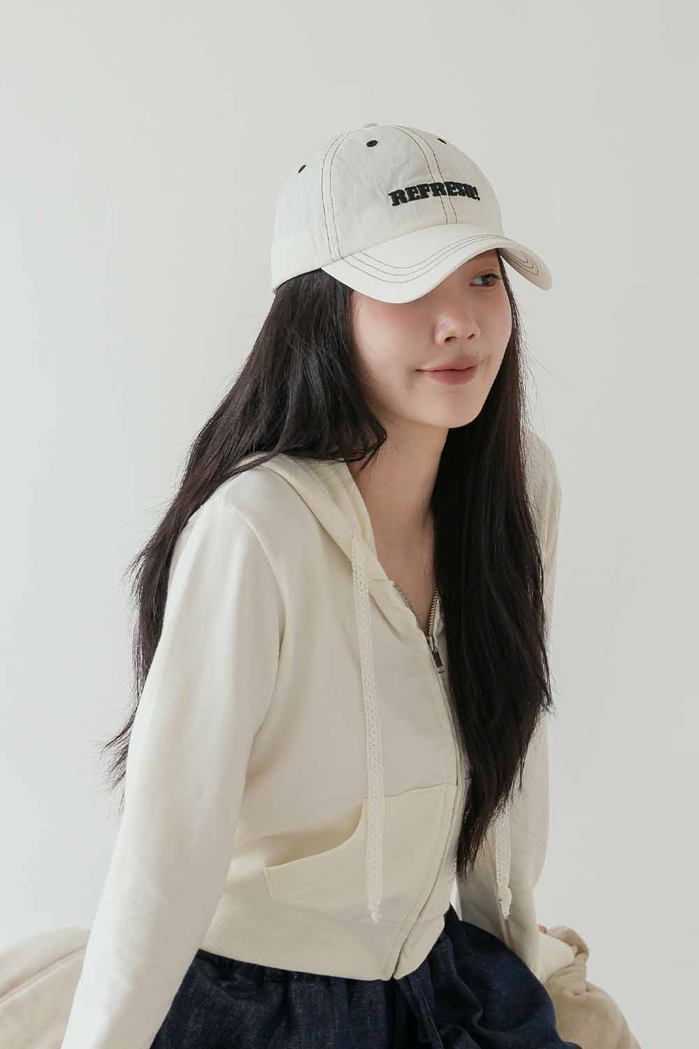 小臉法寶 車線刺繡棒球帽