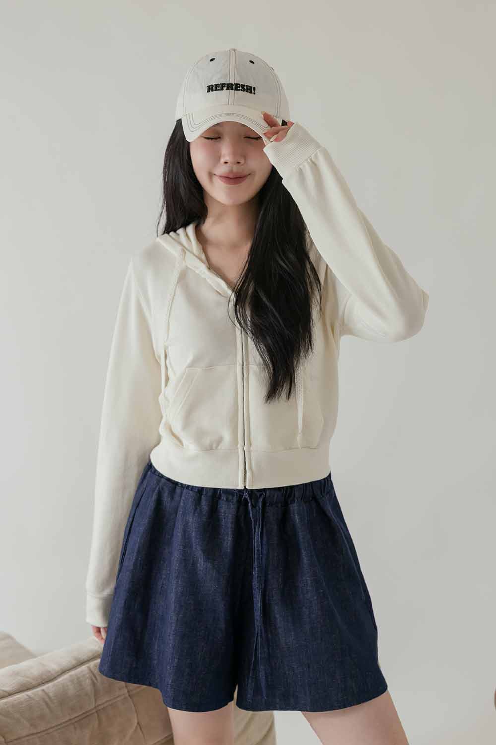 小臉法寶 車線刺繡棒球帽