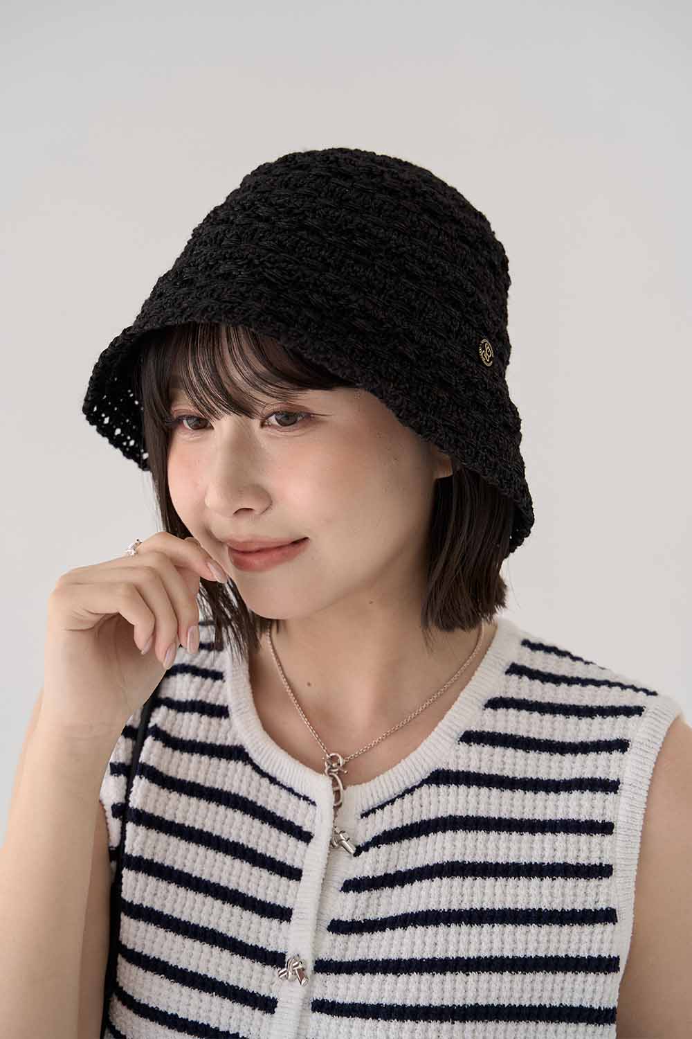 編織夢想 後開衩編織軟草帽