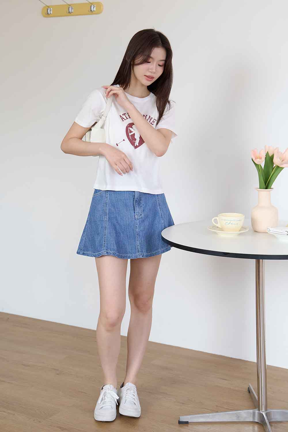美樂蒂 魚尾牛仔短褲裙 S-XL