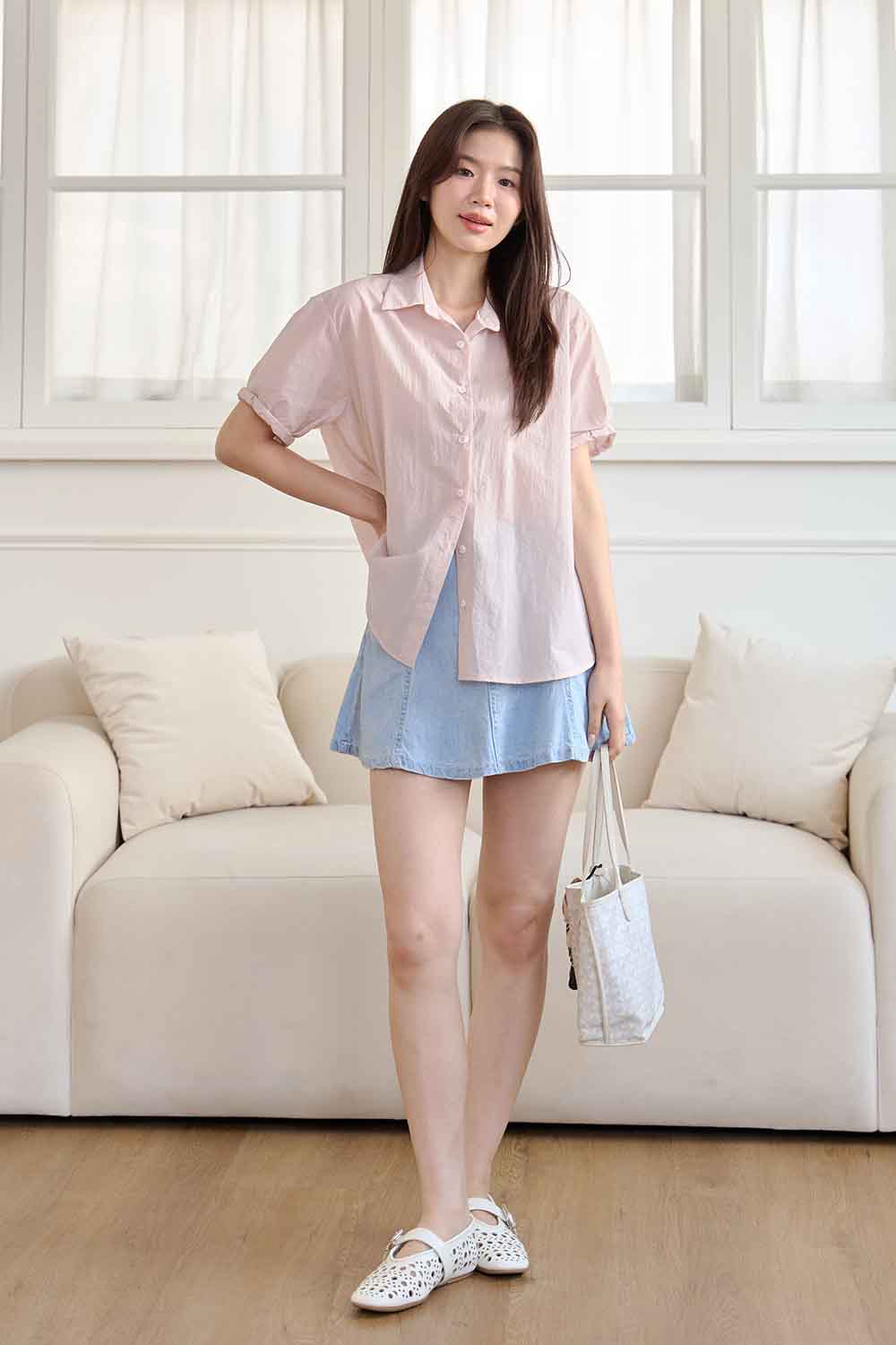 美樂蒂 魚尾牛仔短褲裙 S-XL